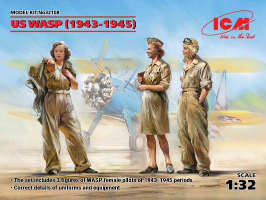 ICM 32108 U.S. Wasps (1943-1945) 3 figures female pilots 1:32 Figure Model Kit