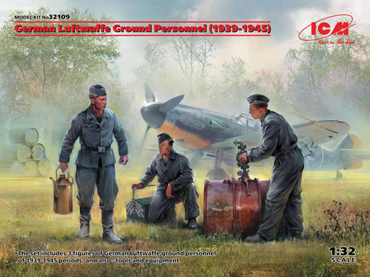 ICM 32109 German Luftwaffe Ground Personnel 1:32 Figure Model Kit
