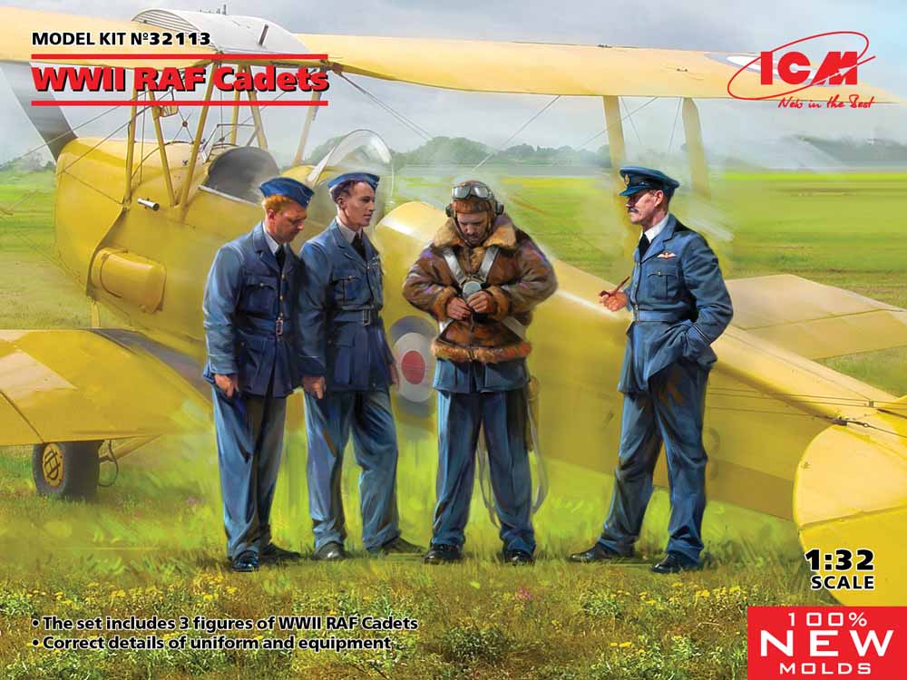 ICM 32113 WWII RAF Cadets 1:32 Figure Model Kit