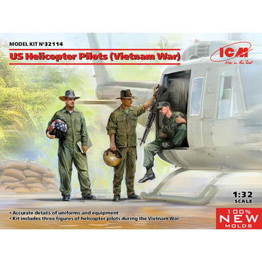 ICM 32114 US Helicopter Pilots Vietnam War 1:32 Plastic Model Figures