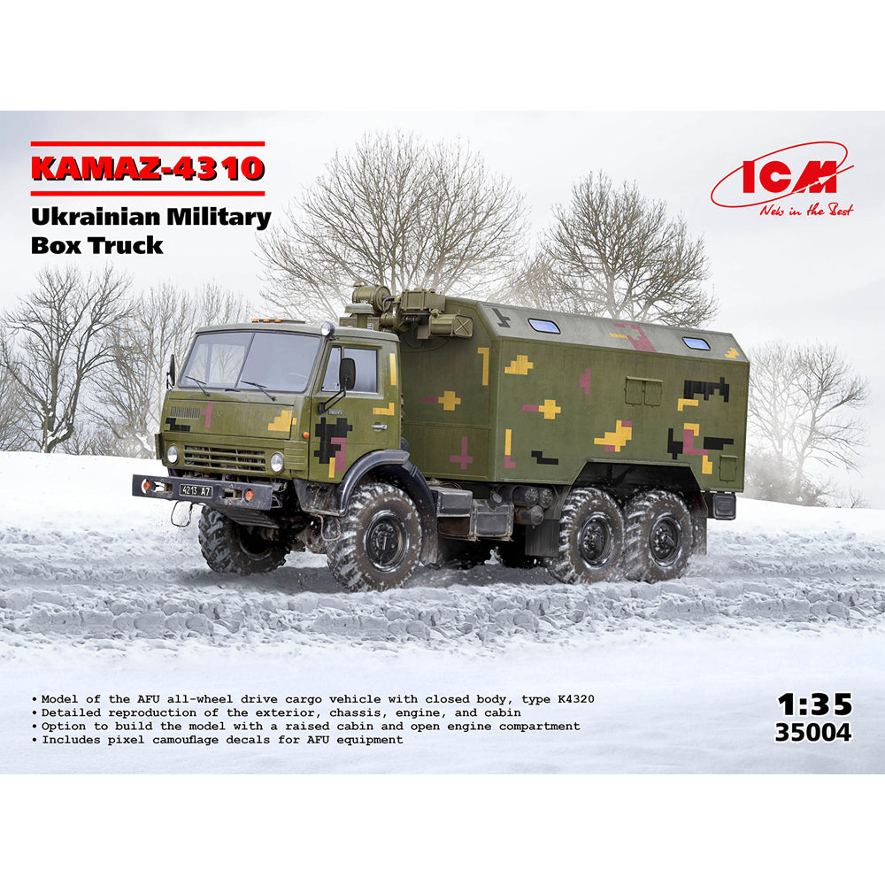 ICM 35004 KAMAZ-4310 Ukrainian Military Box Truck 1:35 Model Kit