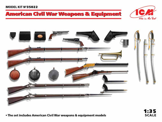 ICM 35022 American Civil War Weapon & Equipment 1:35 Diorama accessories