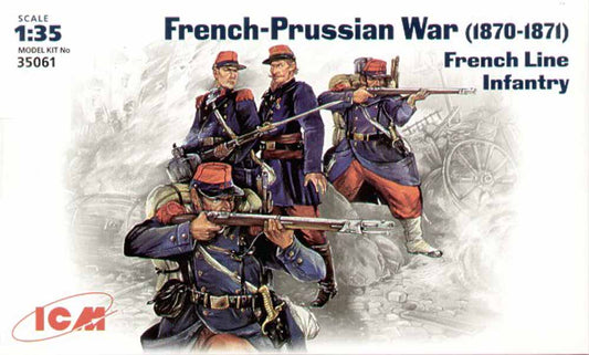ICM 35061 French-German war 1870-1871 French Line Infantry 1:35 Figure Model Kit