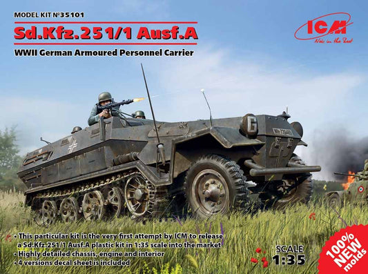 ICM 35101 Sd.Kfz.251/1 Ausf.A WWII 1:35 Military Vehicle Model Kit