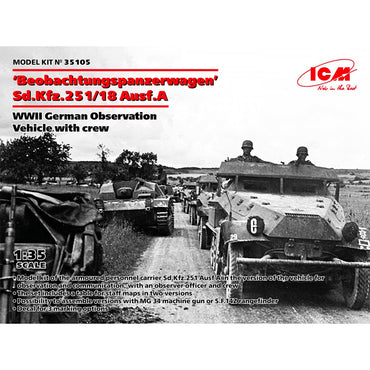 ICM 35105 Beobachtungspanzerwagen Sd.Kfz.251/18 Ausf.A 1:35 Model Kit