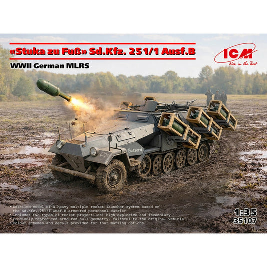 ICM 35107 Stuka zu Fuß' Sd.Kfz. 251/1 Ausf.B 1:35 Model Kit