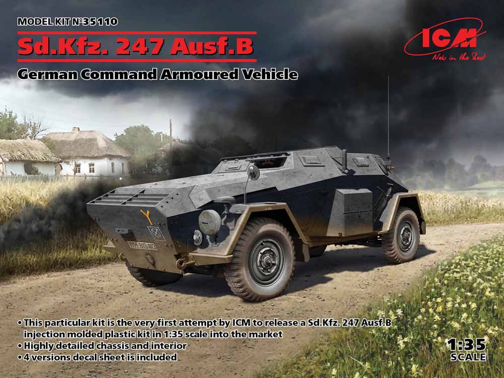 ICM 35110 Sd.Kfz.247 Ausf.B German Com. Vehicle 1:35 Military Vehicle Model Kit