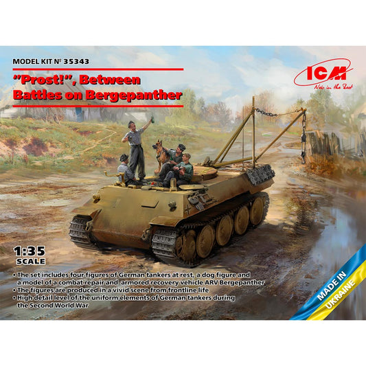 ICM 35343 Prost! Between Battles on Bergepanther 1:35 Model Kit