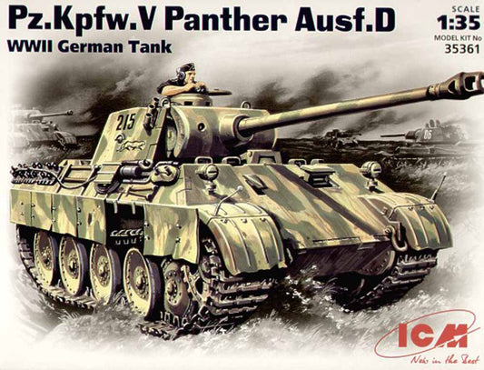 ICM 35361 Pz.Kpfw.V Ausf.D Panther 1:35 Military Vehicle Model Kit