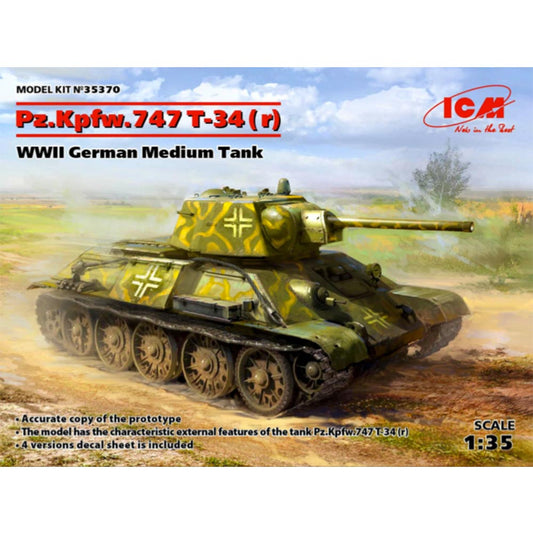 ICM 35370 Pz.Kpfw. T-34-747 1:35 Military Vehicle Model Kit
