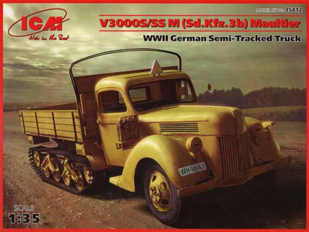 ICM 35412 V3000S/SS M (Sd.Kfz.3b) Maultier 1:35 Military Vehicle Model Kit