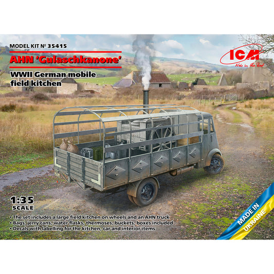 ICM 35415 AHN 'Gulaschkanone' WWII German Mobile Field Kitchen 1:35 Model Kit