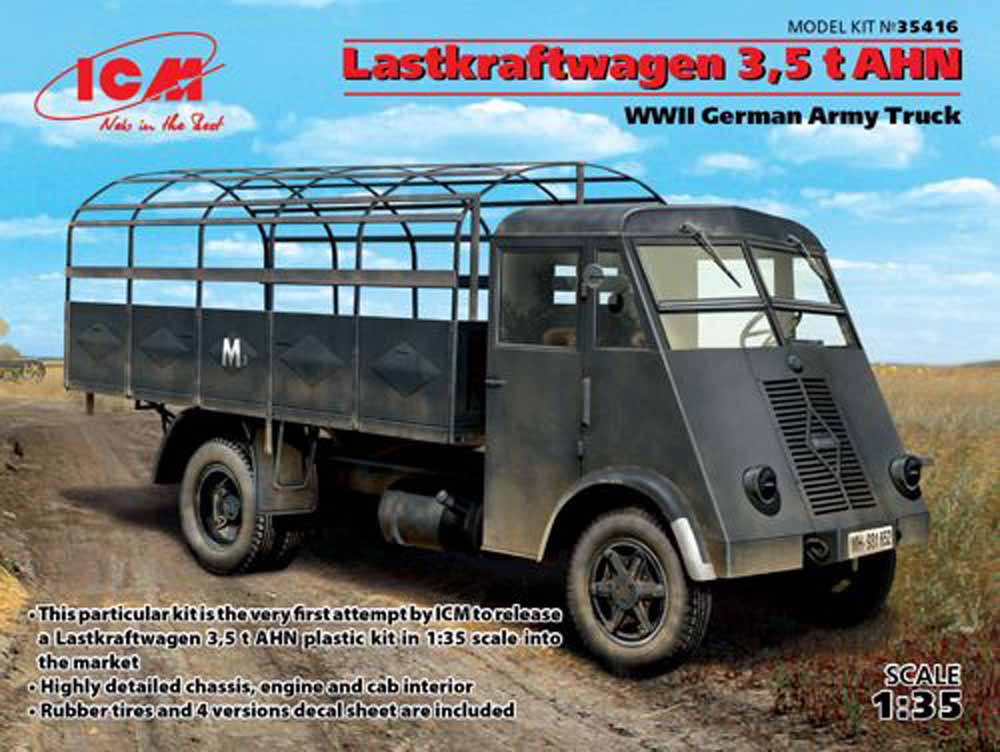 ICM 35416 Renault Lastkraftwagen 3.5t AHN 1:35 Military Vehicle Model Kit