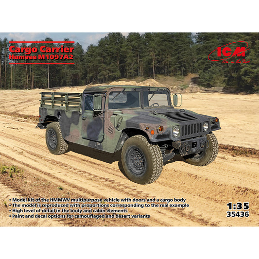 ICM 35436 Humvee M1097A2 Cargo Carrier 1:35 Model Kit