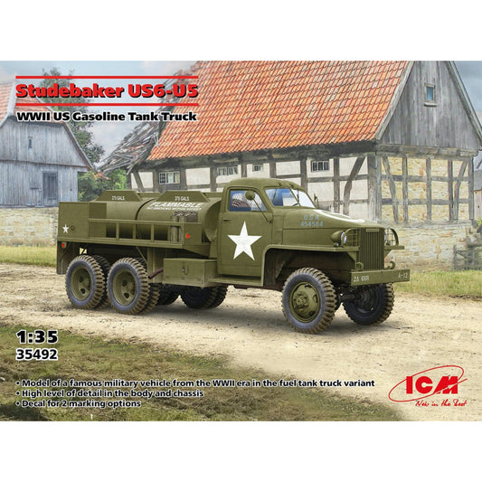 ICM 35492 Studebaker US6-U5 WWII US Gasoline Tank Truck 1:35 Model Kit