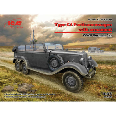 ICM 35530 Mercedes-Benz Type G4 with Armament 1:35 Plastic Car Model Kit