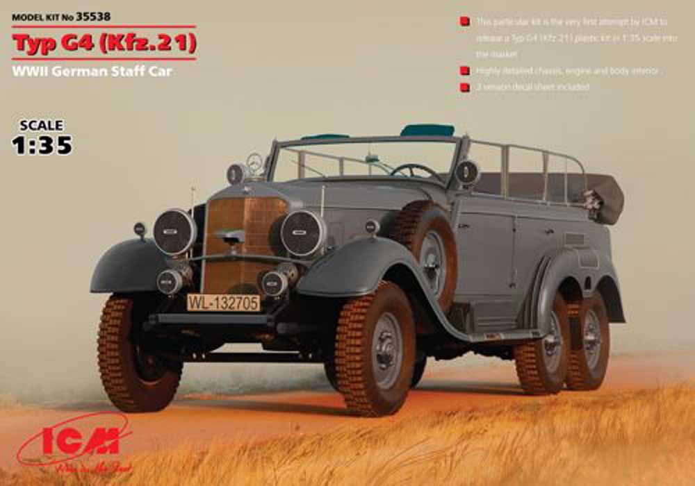 ICM 35538 Mercedes-Benz Typ G4 (Kfz.21) 1:35 Military Vehicle Model Kit