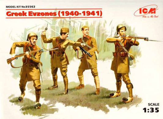 ICM 35562 Greek Evzones (1940-1941) (4 figures) 1:35 Figure Model Kit