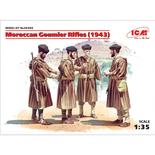 ICM 35565 Moroccan Goumier Rifles (1943) (4 figures) 1:35 Figure Model Kit