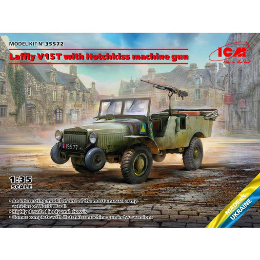 ICM 35572 Laffly V15T w/Hotchkiss Machine Gun WWII 1:35 Plastic Model Kit