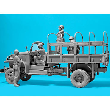 ICM 35599 WWII US Military Patrol G7107 w/MG M1919A4 1:35 Plastic Model Kit