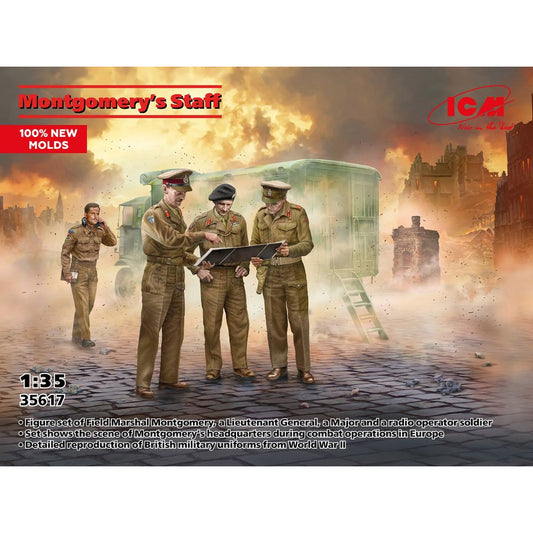 ICM 35617 Field Marshall Montgomery & Staff 1:35 Model Kit