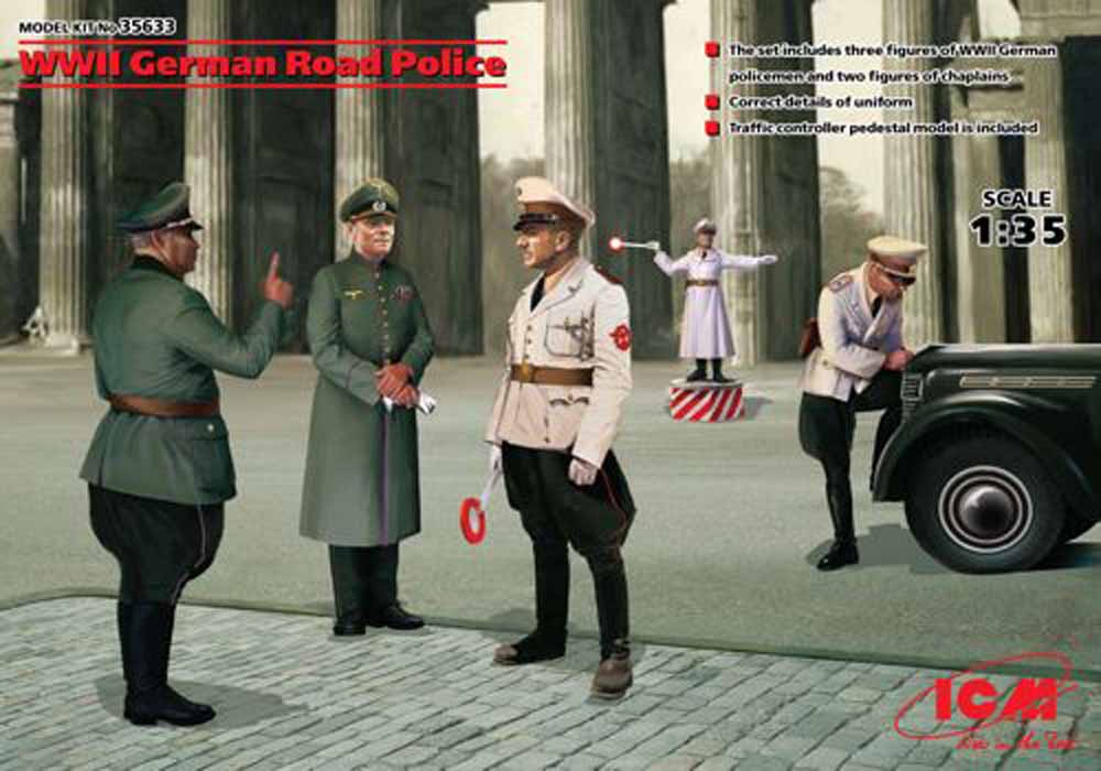 ICM 35633 WWII German Road Police (4 figures) 1:35 Figure Model Kit