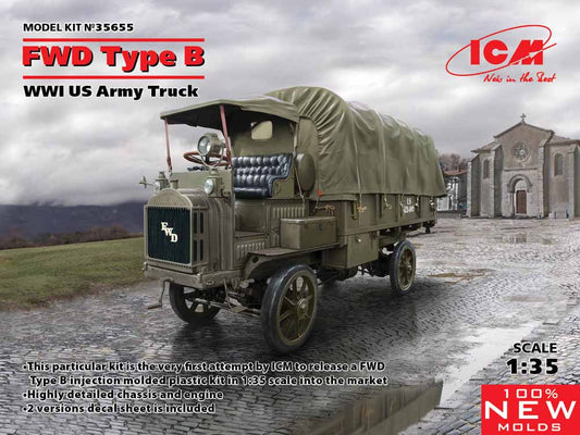 ICM 35655 FWD Type B, WWI US Army Truck 1:35 Military Vehicle Model Kit