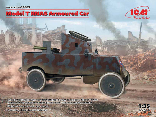 ICM 35669 Model T RNAS Armoured Car 1:35 Military Vehicle Model Kit