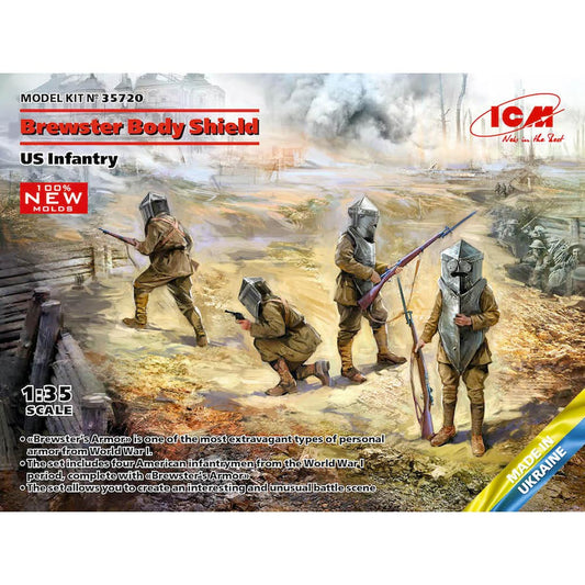 ICM 35720 WWI Brewster Body Shield US Infantry 1:35 Figures Model Kit