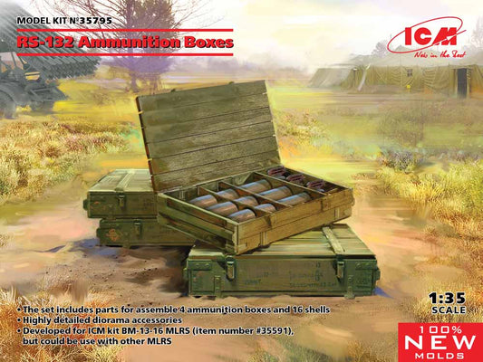 ICM 35795 RS-132 Ammunition Boxes 1:35 Diorama accessories