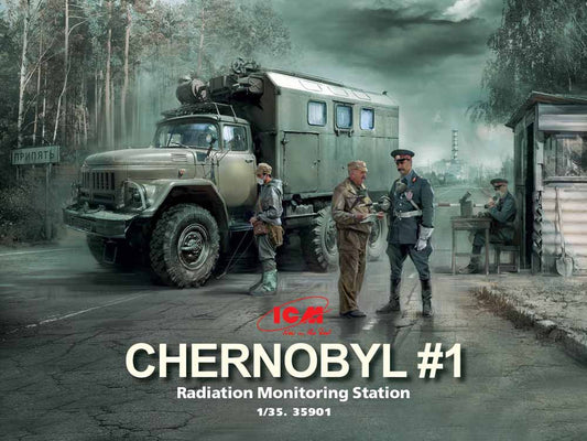 ICM 35901 Chernobyl#1 Radiation Monitor Station 1:35 Military Vehicle Model Kit