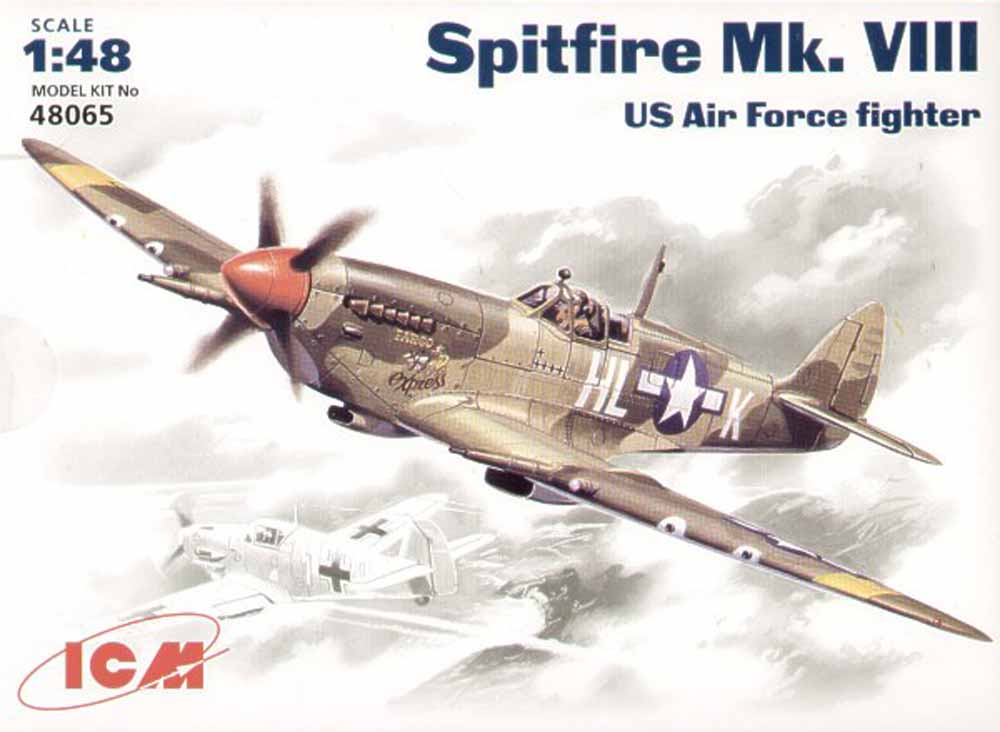ICM 48065 Supermarine Spitfire Mk.VIII Pointed rudder 1:48 Aircraft Model Kit