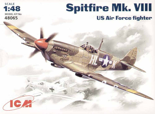 ICM 48065 Supermarine Spitfire Mk.VIII Pointed rudder 1:48 Aircraft Model Kit