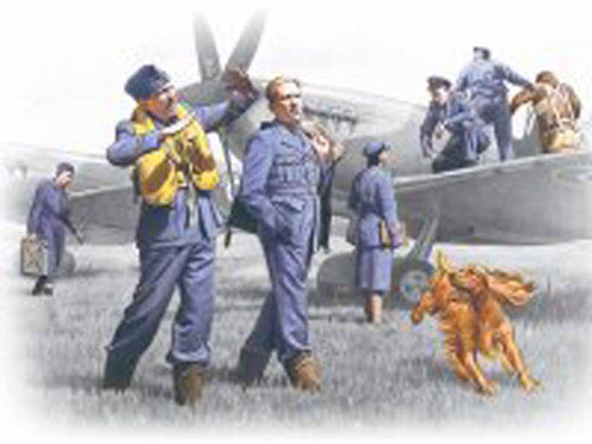 ICM 48081 RAF Pilots and Ground Personnel 1939-1945 1:48 Model Kit Figure