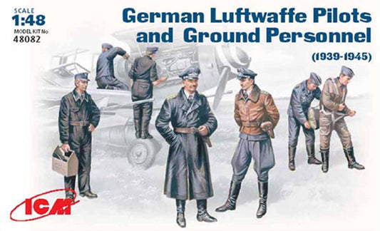 ICM 48082 WWII Luftwaffe Pilots Ground Personnel 1939-1945 1:48 Figure Model Kit