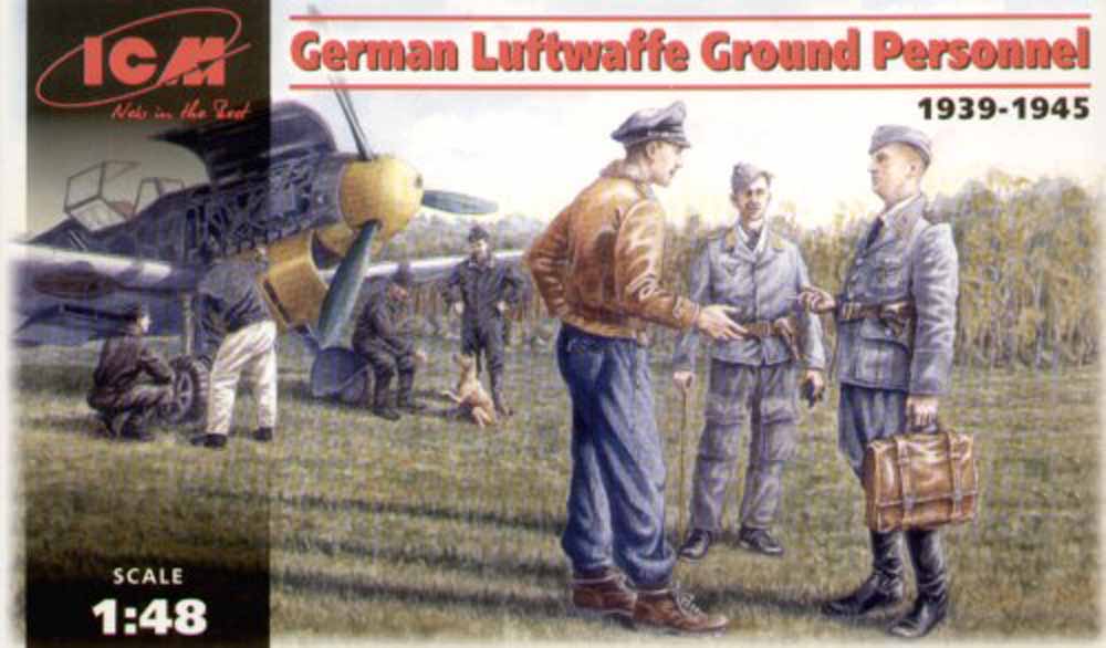 ICM 48085 Luftwaffe Ground Personnel 1:48 Figure Model Kit