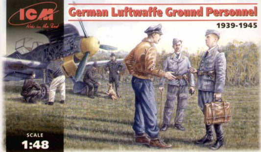 ICM 48085 Luftwaffe Ground Personnel 1:48 Figure Model Kit