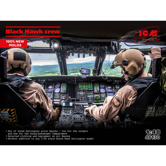 ICM 48130 Sikorsky UH-60 Black Hawk Crew 1:48 Model Kit