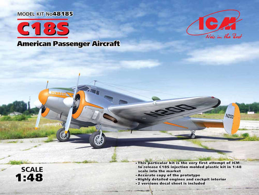 ICM 48185 Beech C18S American Passenger 'Dumbo III' 1:48 Aircraft Model Kit
