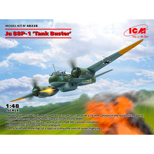 ICM 48228 Junkers Ju-88P-1 Tank Buster 1:48 Model Kit