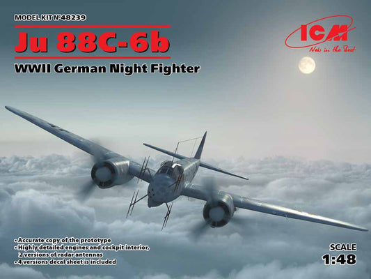ICM 48239 Junkers Ju-88–°-6b WWII German Night Fighter 1:48 Aircraft Model Kit
