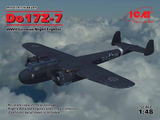 ICM 48245 Dornier Do-17Z-7 WWII German Night Fighter 1:48 Aircraft Model Kit