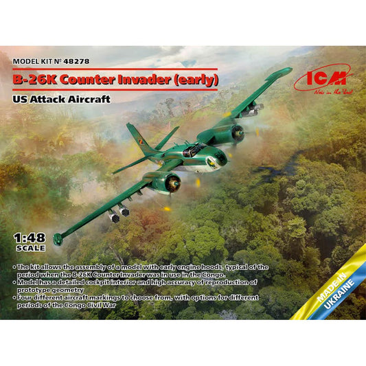 ICM 48278 Douglas B-26K Counter Invader Early US Attack Aircraft 1:48 Model Kit
