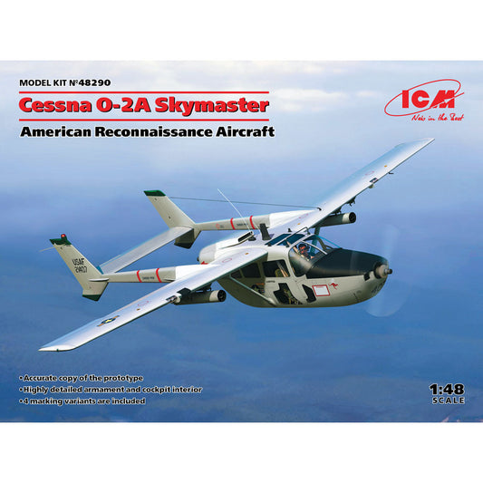 ICM 48290 Cessna O-2A Skymaster American Recon Aircraft 1:48 Aircraft Model Kit