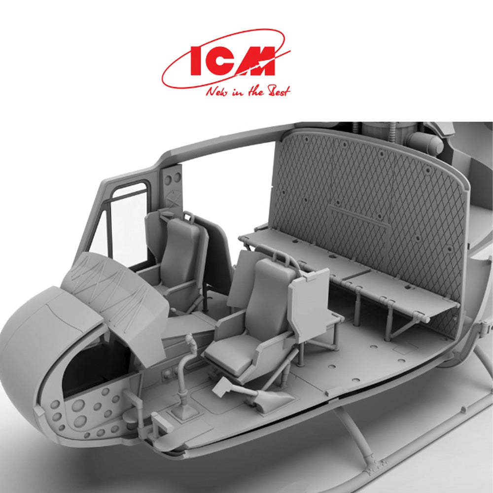ICM 48293 UH-1C Huey Gunship 1:48 Model Kit