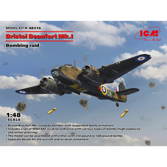 ICM 48314 Bristol Beaufort MkI 'Bombing Raid' 1:48 Model Kit