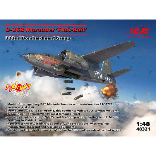 ICM 48321 Martin B-26B Marauder 'Flak Bait' 1:48 Model Kit