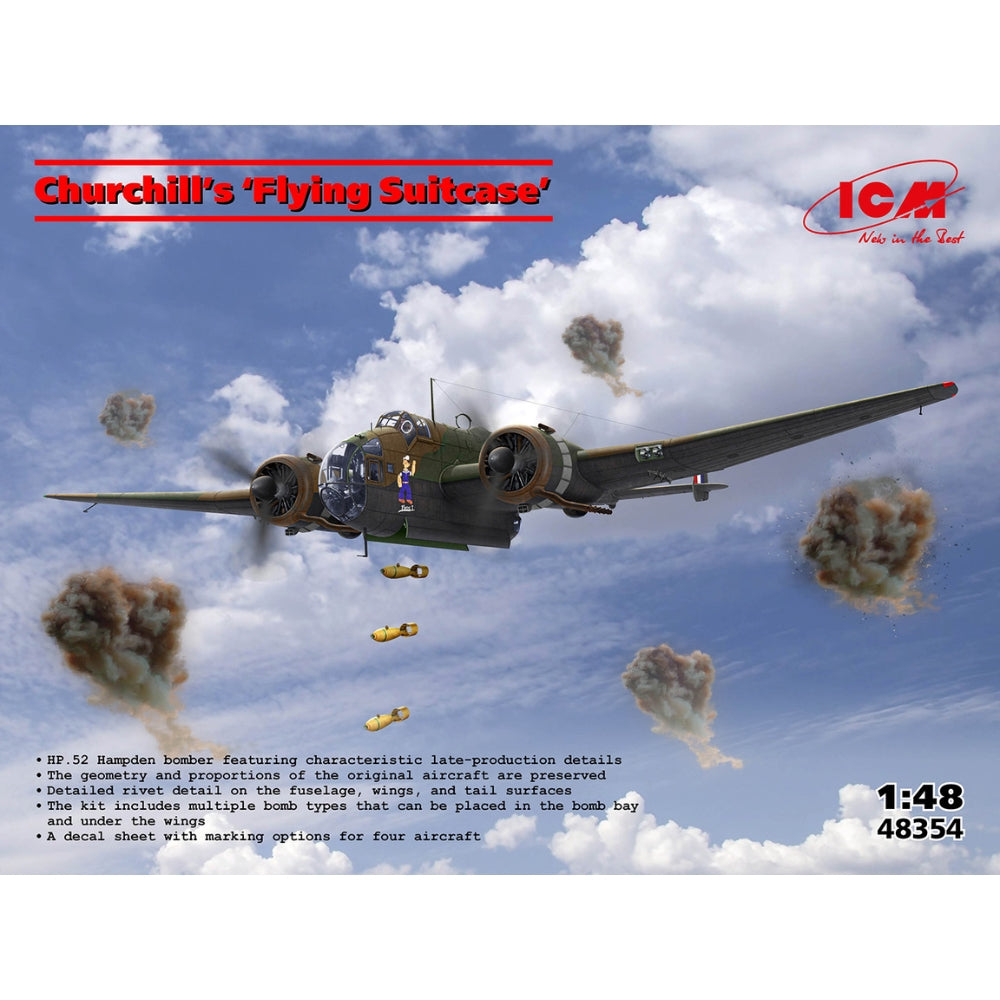 ICM 48354 HP.52 Handly Page Hampden Churchill’s “Flying Suitcase” 1:48 Model Kit