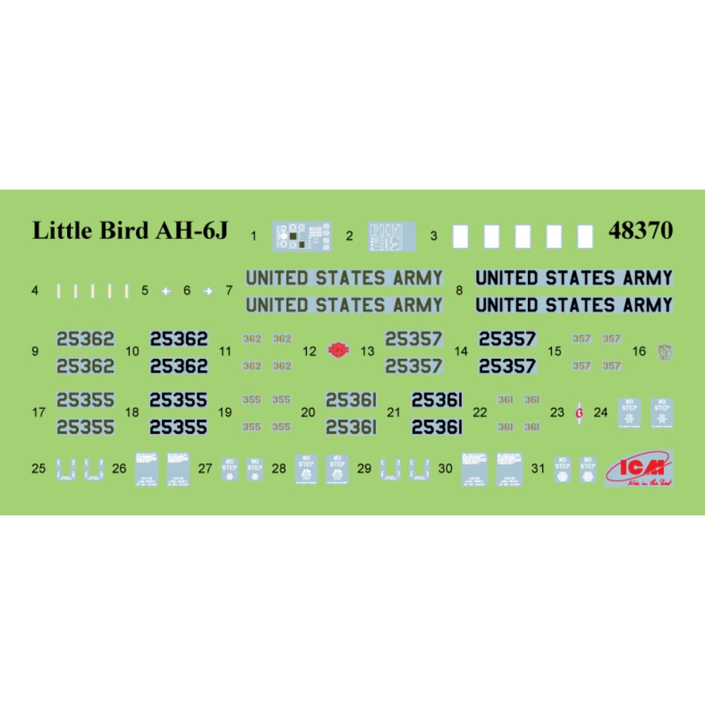 ICM 48370 AH-6J Little Bird 1:48 Model Kit